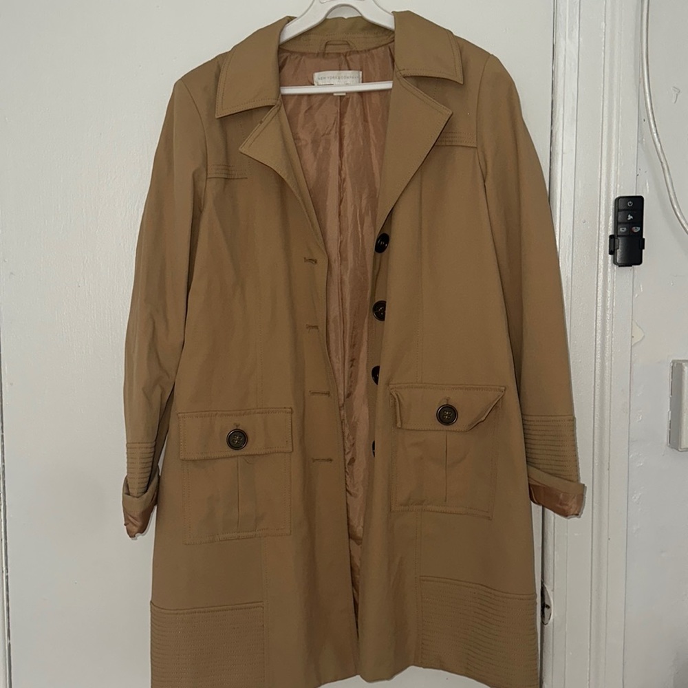 New York & Company Trench Coat, Size Medium